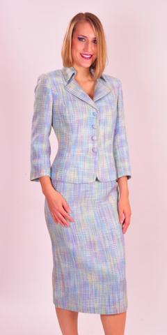 Couture Blue Multicolor Dress