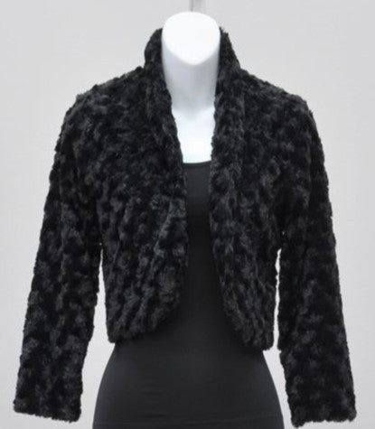 Amanda Charles Faux Fur Shrug