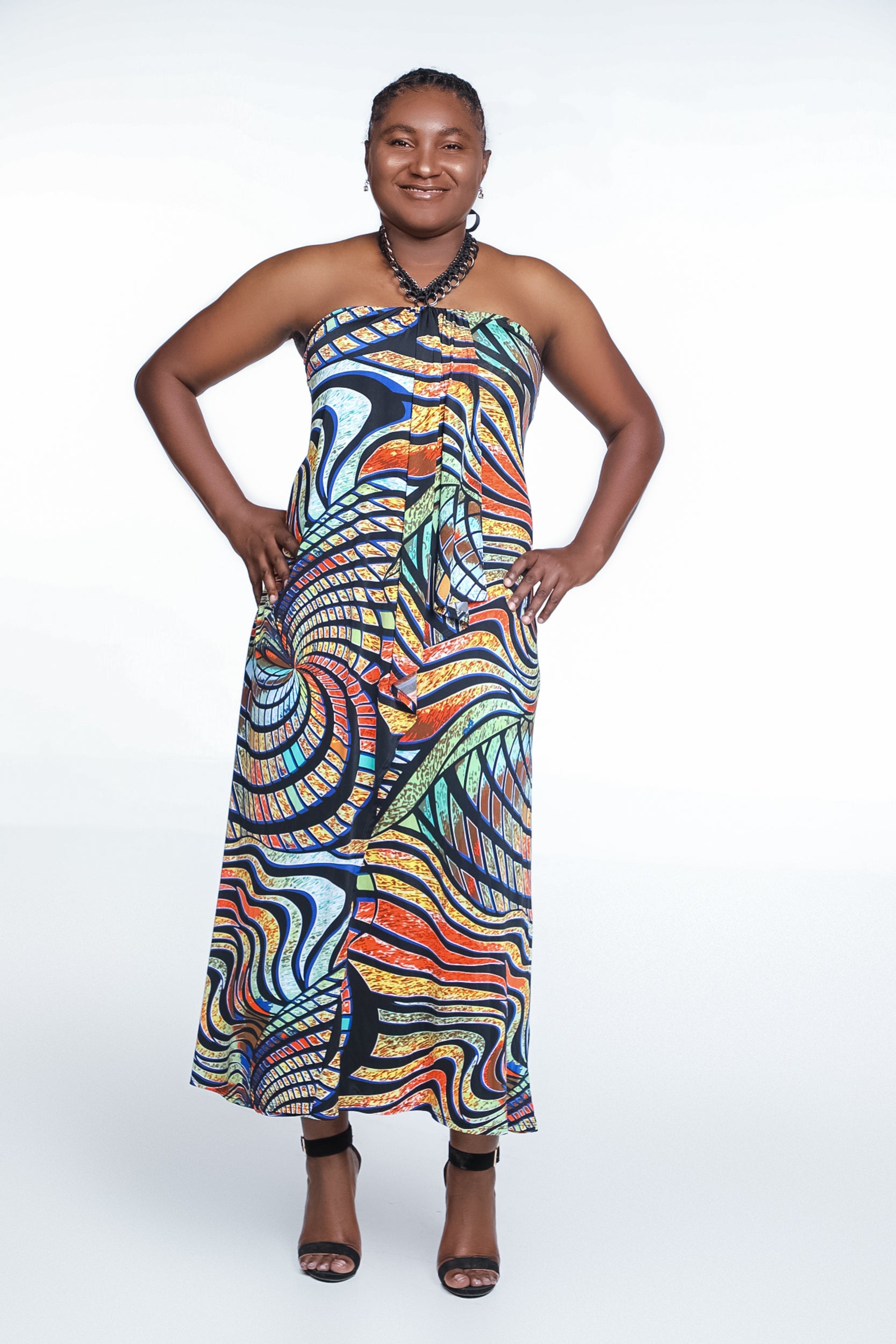 Maxi Halter Neck Dress