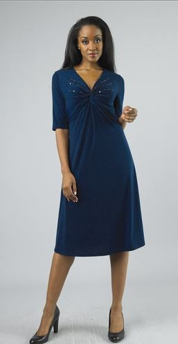 Milano Beaded Twist Knit Dress