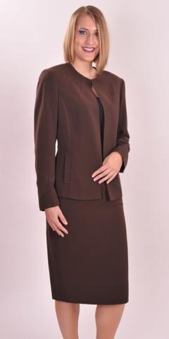 Couture Brown Two-Piece Dress