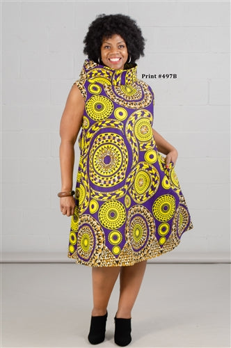 Kira Chic Sleeveless Cowl Neck African Dress